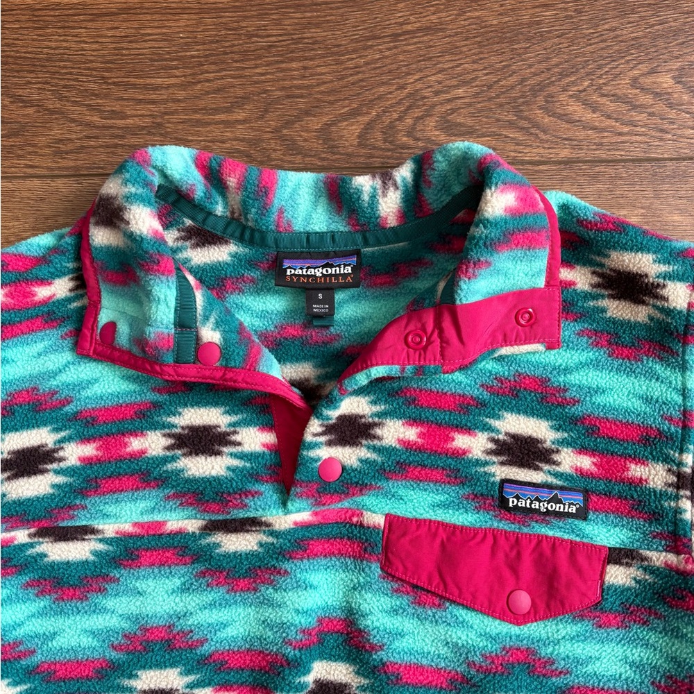 Patagonia Aztec Synchilla Fleece Women’s Size Small - Picture 3 of 6